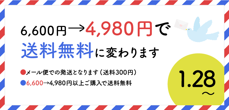 配送方法・送料の変更について