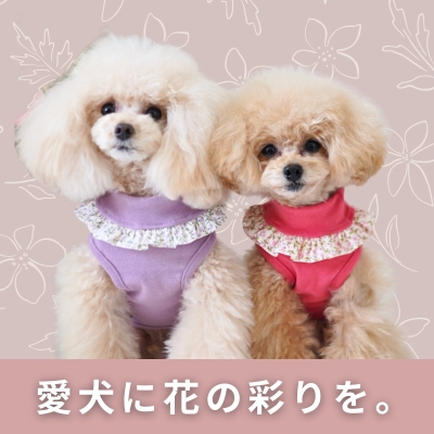 犬服フラワー柄